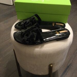 Sam Edelman Sandals patent leather, black, size 9